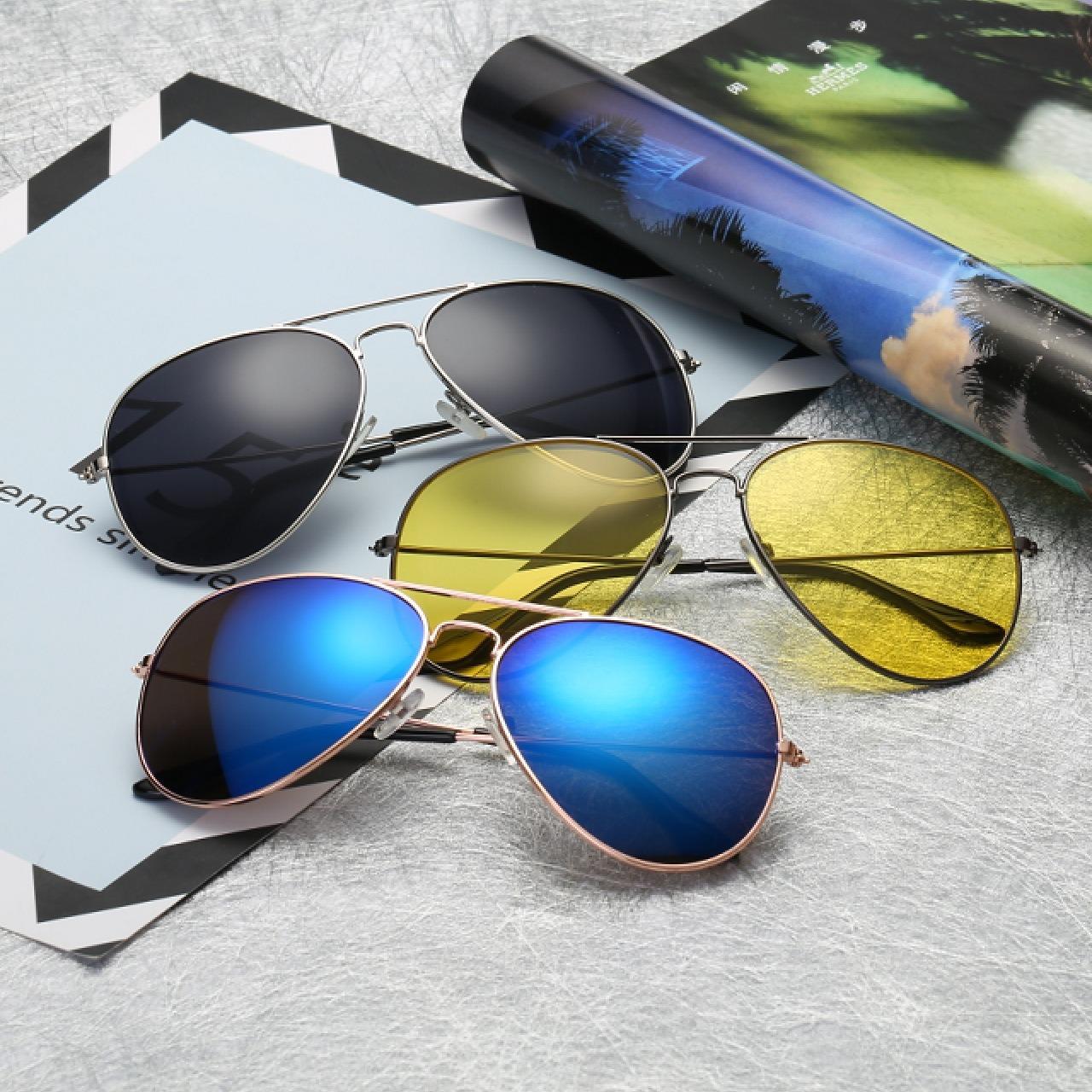 3026 Colorful Sunglasses for Men and Women 3026 Aviator Sunglasses for Drivers and Pilots with Colorful Lenses