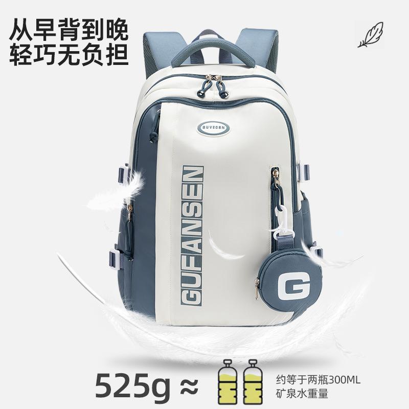 American Ins Junior High School Students College Students All-match Simple Primary School Schoolbag Men's and Women's Large Capacity Backpack Backpack 6
