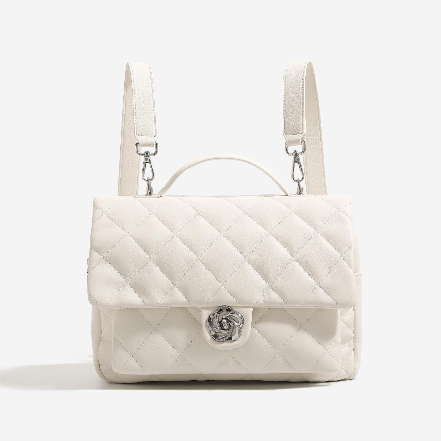 High-End Backpack for Women 2024 New Fashion Quilted Handbag Design Casual Work Clothing Preppy Style Backpack