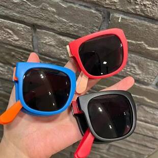 The same style square children's sunglasses simple fashion baby sunglasses children's glasses soft material sunshade glasses