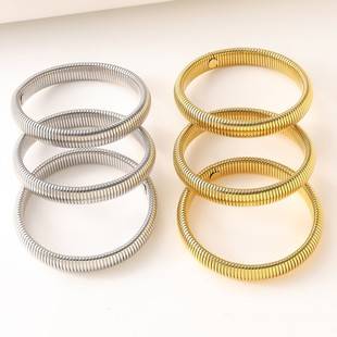 Stainless Steel Snake Ring Stretchable Elastic Bracelet Wholesale Cross-Border European and American Hot-Selling Goose Neck Bracelet Wholesale