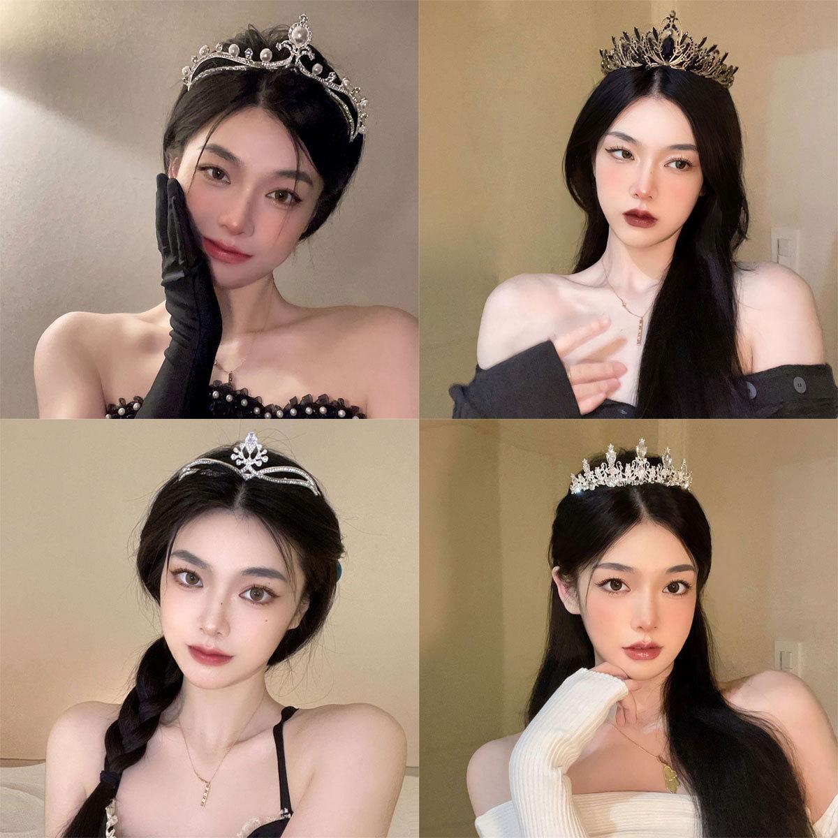 Princess Crown Happy Birthday Adult Headwear Goddess Crown Props Creative Decorative Headband Headband Children Bride