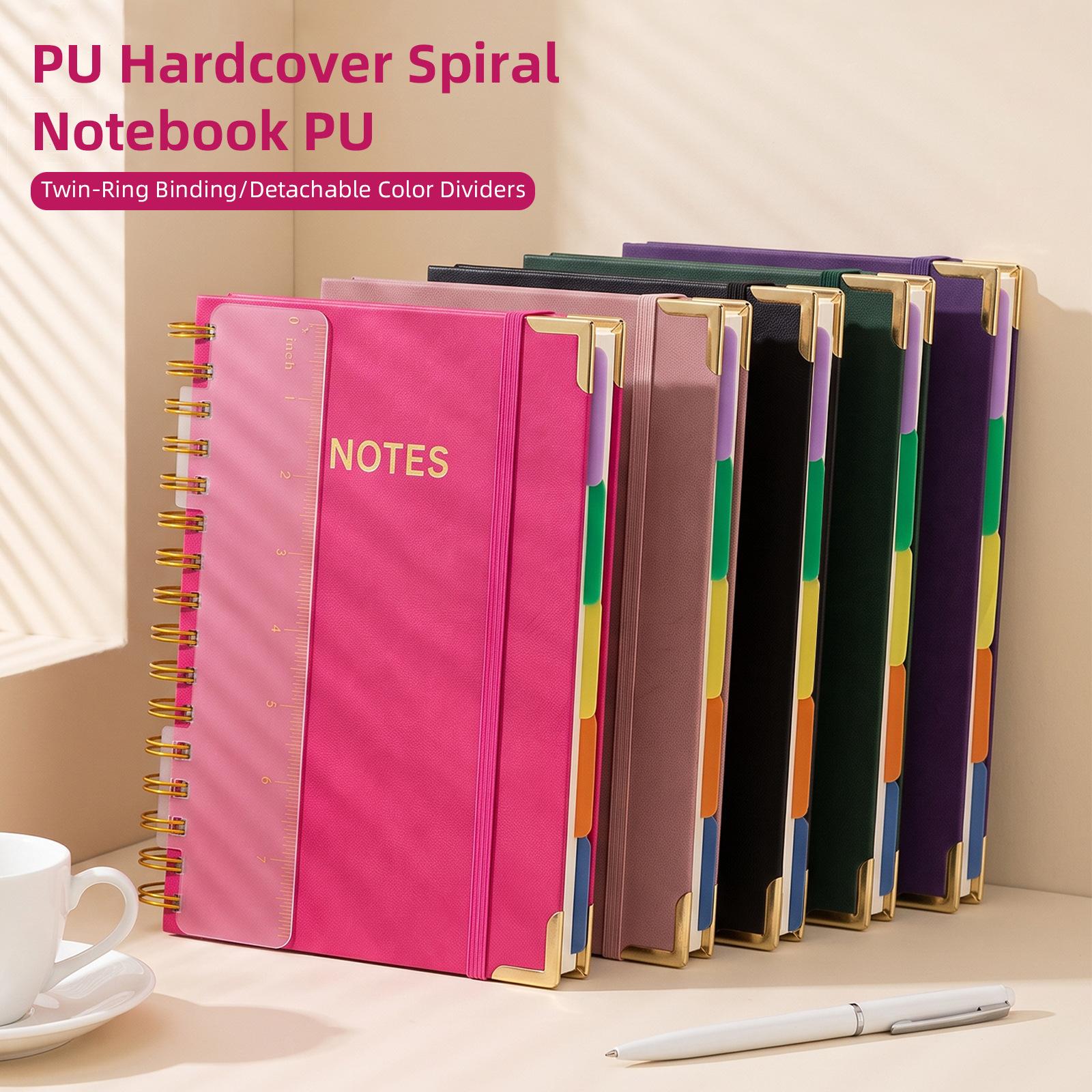 Cross-border bestseller A5 spiral notebook, thickened, high aesthetic value, business office notepad, leather cover spiral notebook, customizable