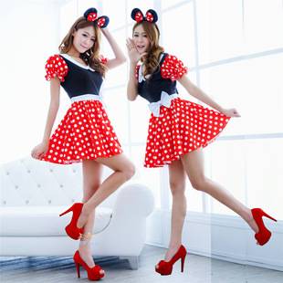 Stage Costume Game Uniform Cosplay Mickey and Minnie Costume Halloween Party Nightclub Ds