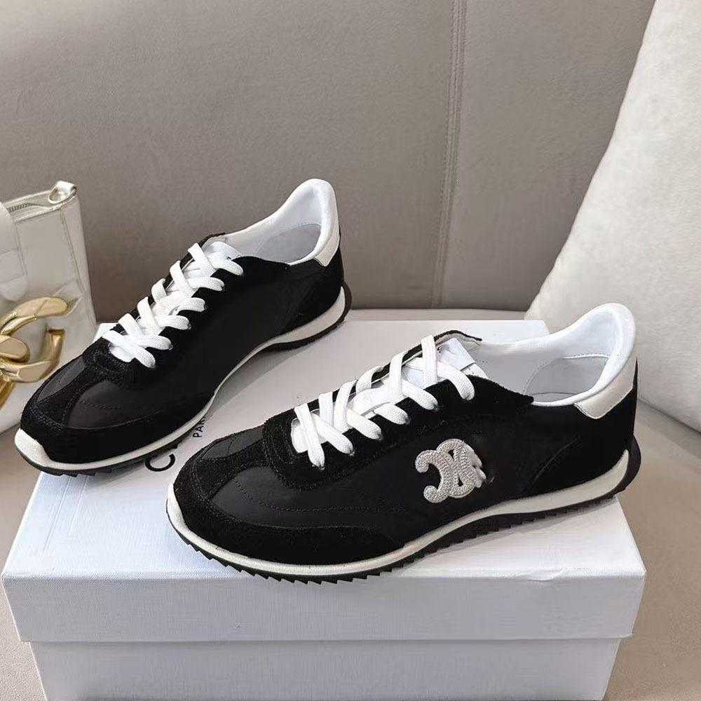 Arc De Triomphe Thick-Soled Gat Training Shoes for Women, 25 Styles, Genuine Leather Lace-Up, Color-Blocking, Embroidered Casual Sports Sneakers, Export