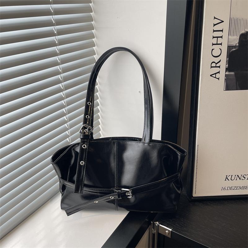 Korean-Style High-End Minimalist Work and Commuting Tote Bag 2025 New Model Personalized Fashion Large-Capacity Handbag and Shoulder Bag