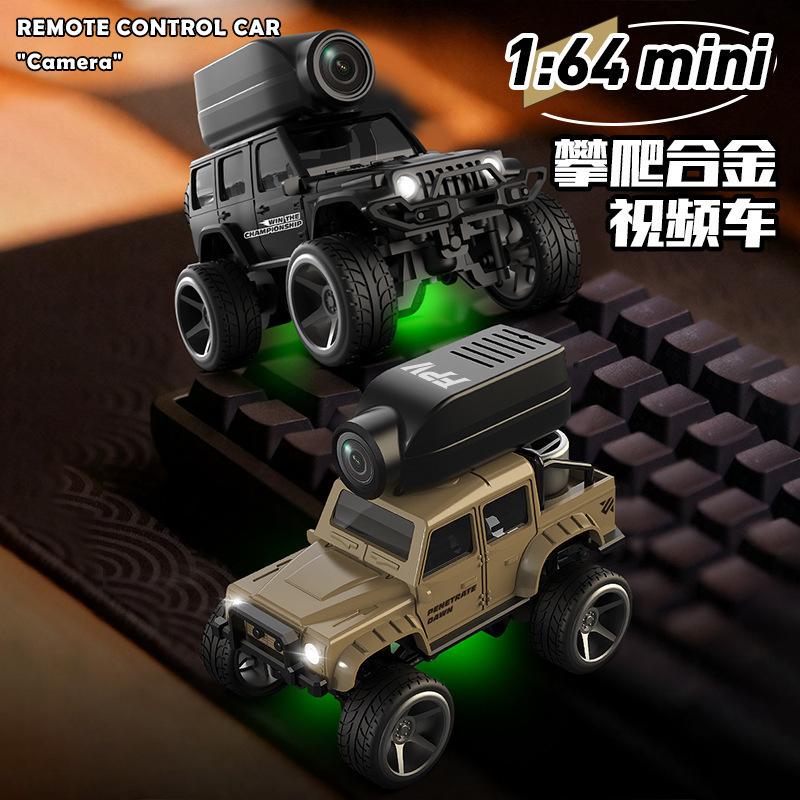 Cross-Border 1:64 Alloy Remote Control Video Car Desktop Racing Four-Wheel Drive Climbing Remote Control Car Off-Road Car Toy Wholesale