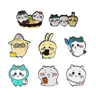 Cartoon Usagi Metal Brooch Cute Chiikawa Hachiko Badge Creative Bag Collection Accessory