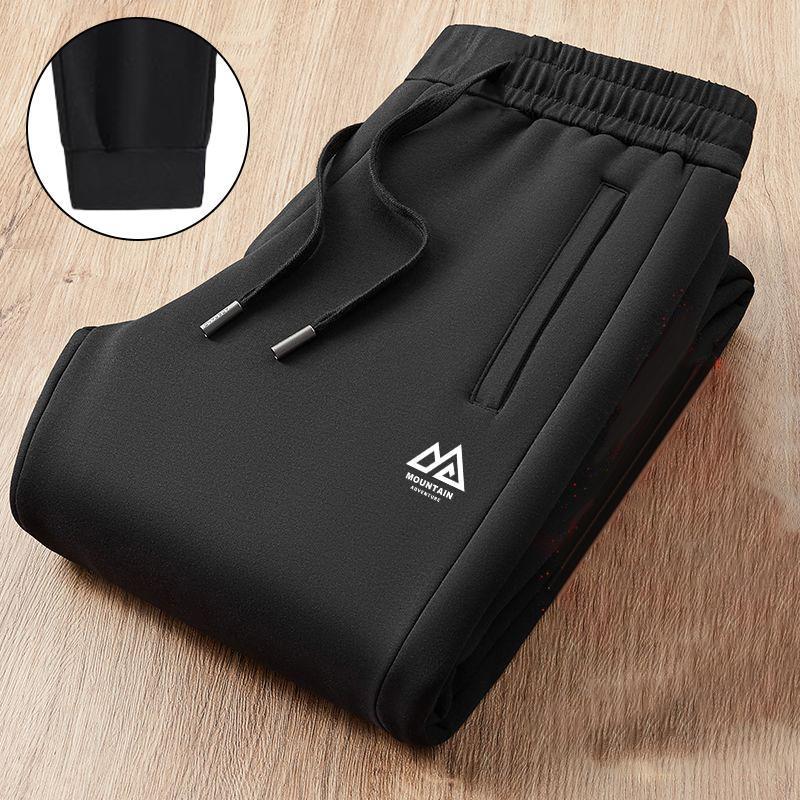 Men's Autumn and Winter Casual Jogger Straight-Leg Pants Loose Versatile Pocket Zipper Anti-Theft Sports Trousers