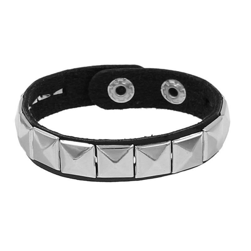 Punk Rivet Bracelet Leather Bracelet European and American Style Trendy Street Style Rivet Bracelet Couple Leather Bracelet Jewelry