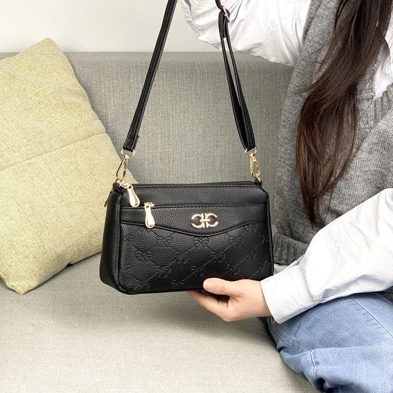 Guangzhou Jingsheng Factory Women's Bag Middle-aged Mother's Hand Bag Large Capacity Fashionable Multi-layer Shoulder Crossbody Bag