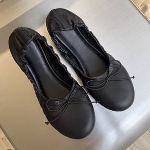 In Stock~2026 New Vintage-Style Pleated Comfortable Round-Toe Ballet Flats Rocking Shoes