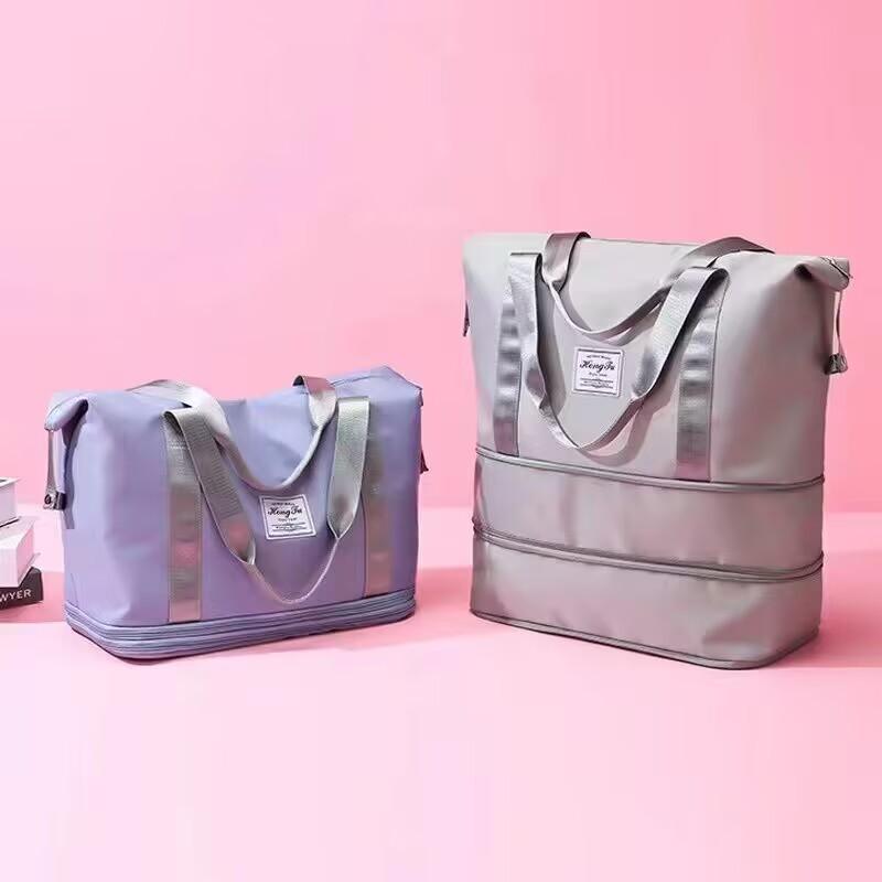 Short-Distance Large-Capacity Travel Bag, Portable Expandable Travel Storage Bag, Dry and Wet Separation, Can Be Attached to a Trolley Luggage Bag, Wholesale