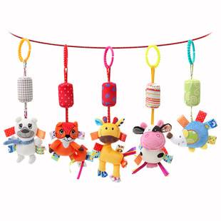 Dolery Baby Wind Chime Animal Stroller Pendant Baby Bed Hanging Wind Chime Ringing Infant Plush Toy