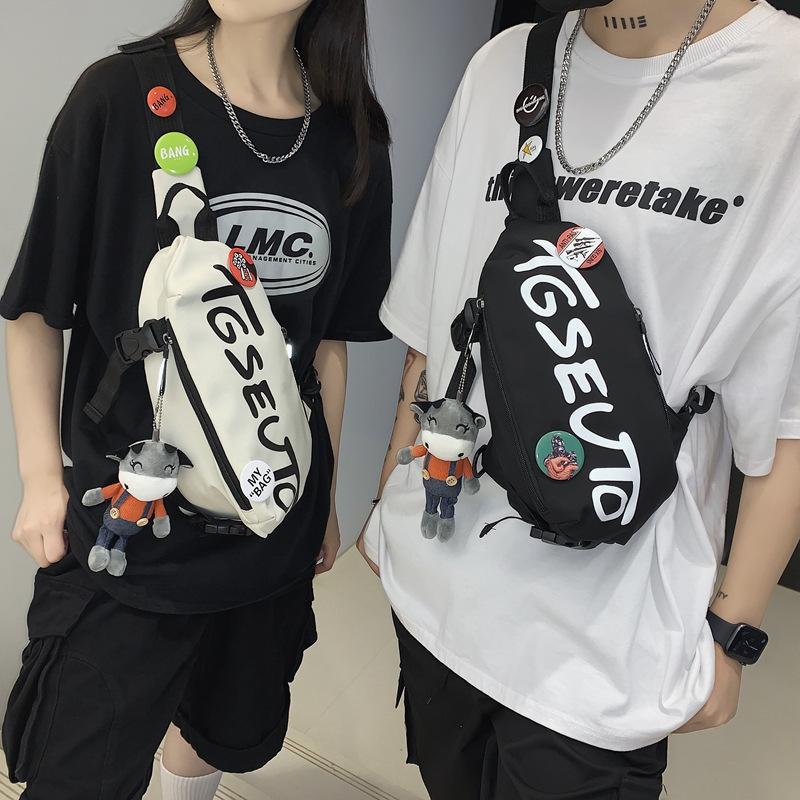 Wholesale Chest Bag Ins Trendy Brand Sports Casual Waist Bag Student Shoulder Bag Small Bag Crossbody Bag Cross-Border Leisure Travel