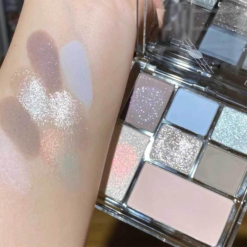 Capel Fun Seven Color Eyeshadow Plate Tangram Earth Color Blush High Gloss High Matte Cosmetic Eye Shadow