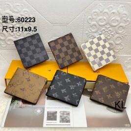 60223 Men's Short Wallet with Vintage Checkered Pattern 80% off Business Casual Multi-Card Slot Trendy Wallet