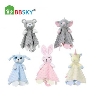Bbsky Baby Animal Comfort Towel Silicone Teething Chewable Comfort Towel Early Education Toy Manufacturer Wholesale in Stock