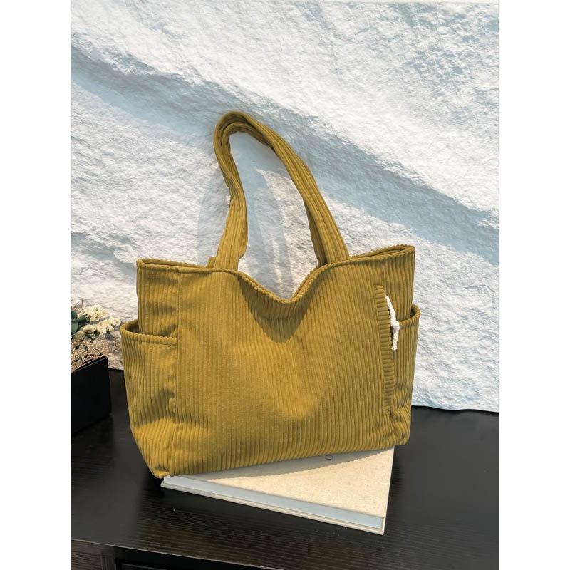 Cross-Border High-Value Corduroy Crossbody Bag 2026 Large-Capacity Handbag Forest Style Versatile Literary Student Class Bag