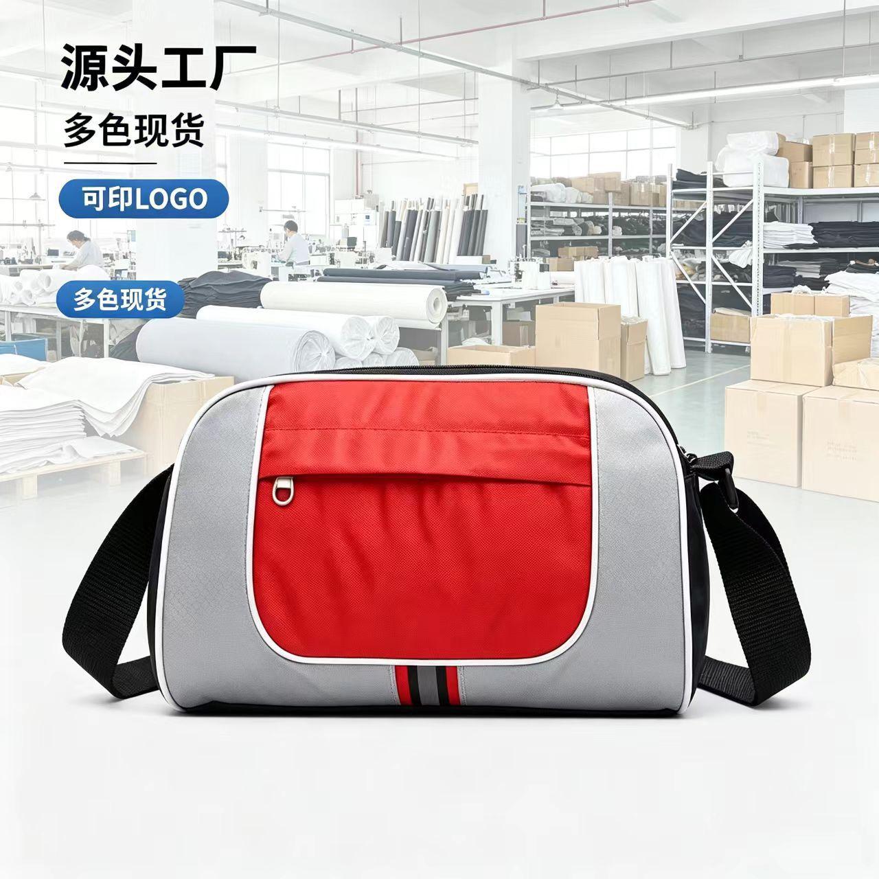 Manufacturer Oxford cloth gift bag shoulder messenger bag travel bag men's and women's fitness bag printed LOGO printed advertising in stock