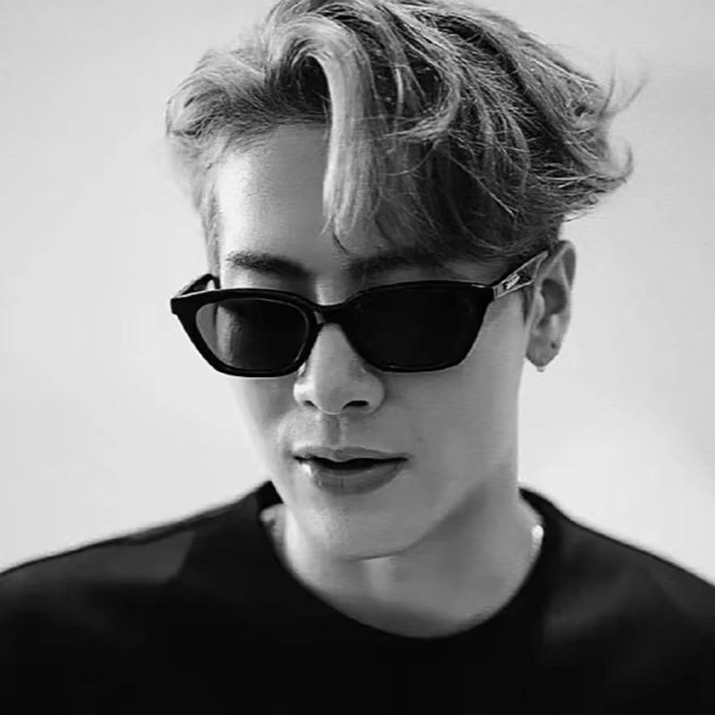 WANG Jiaer's same gm sunglasses men's fashionable Ruan handsome retro high-grade cat eye sunglasses polarized Internet celebrity small frame