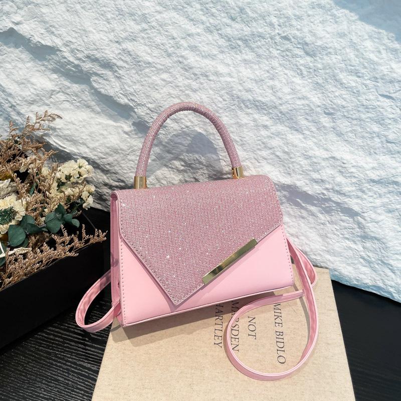 Niche Design Small Square Handbag for Women, 2026 Summer New Fashion Artistic Rhinestone Shoulder Bag, Stylish Crossbody Bag