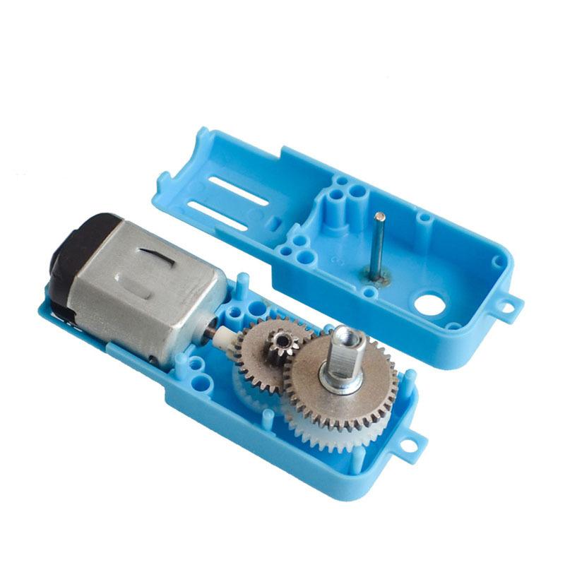 Metal Gear Robot Smart Car Reduction Motor TT Motor Single Axis Finished 1:90 Blue