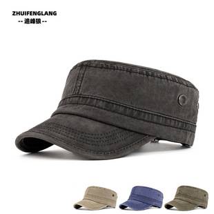 Hat Sun Protection Hat Men's Summer Sun Hat Peaked Cap Flat Top Military Hat Export Washed Old Deep Top Baseball Cap