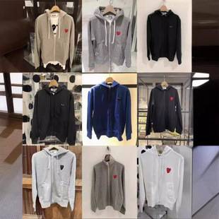 CChuan DG Jiuplay Hoodie for Autumn and Winter, Couple's Unisex Heart Pattern Pullover with Stand Collar, Zipper, and Drawstring