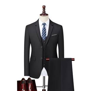 Men's Suit Set, Spring and Autumn Korean Style Slim-Fit Suit, Formal Wear, Groomsmen Suit, Business Formal Wear, In-Stock Manufacturer