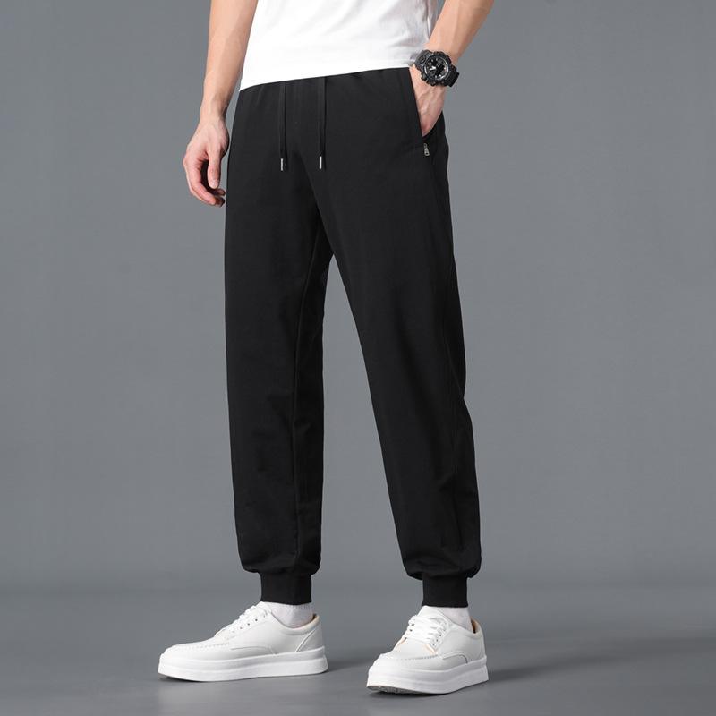 Sports Pants Men's Summer Thin Loose Pants Men's Pure Cotton plus size Casual Pants Men's Breathable Sweatpants Men's Trousers