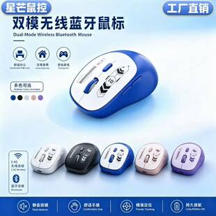 Cross-border supply of silent three-mode mouse, type-c rechargeable wireless Bluetooth mouse for office, computer accessories wholesale