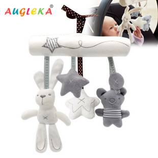Cross-Border Baby Rabbit Car Hanging Music Bed Wrap Safety Seat Pendant Plush Toy Baby Toy Car Bed Hanging