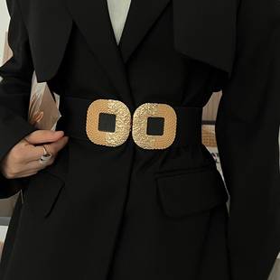 Belt Women's elastic elastic wide waist seal decorative suit outer dress fashion personalized belt wholesale